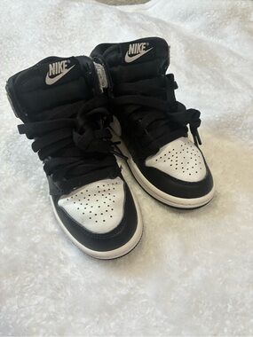 Nike Black and White Retro High-Top Sneakers